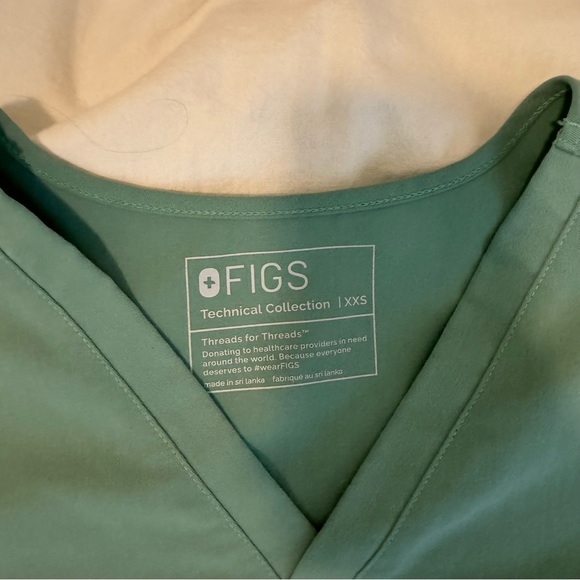 Figs Catarina scrub top Jade XXS - Picture 3 of 3